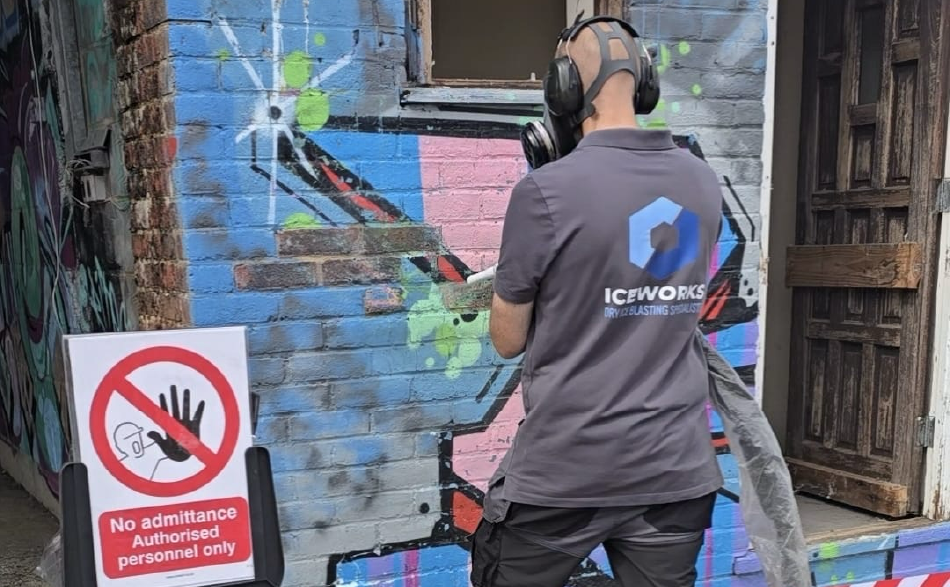 Iceworks Solutions dry ice blasting on site