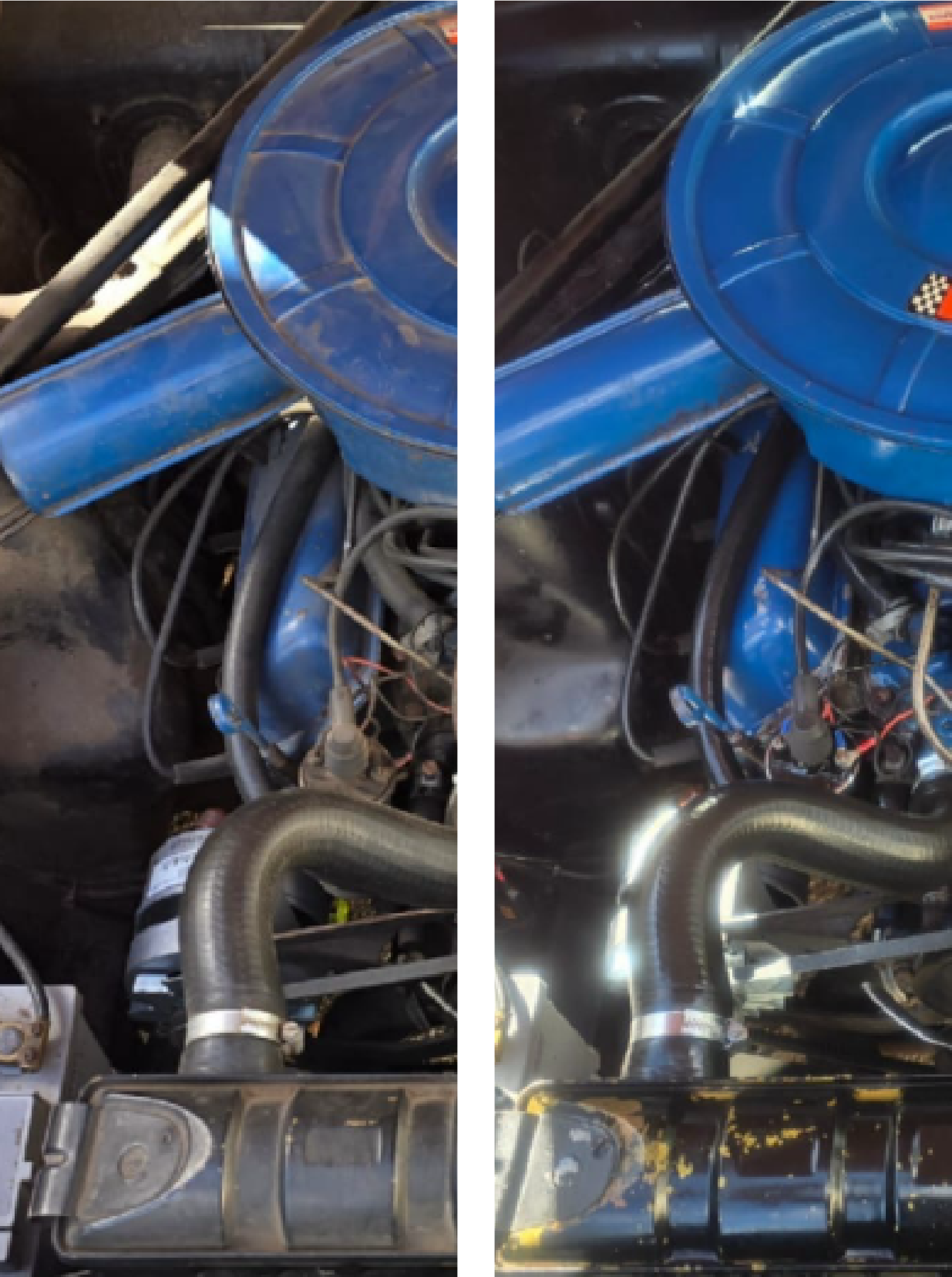 Dry ice blasting a classic vehicle underbody