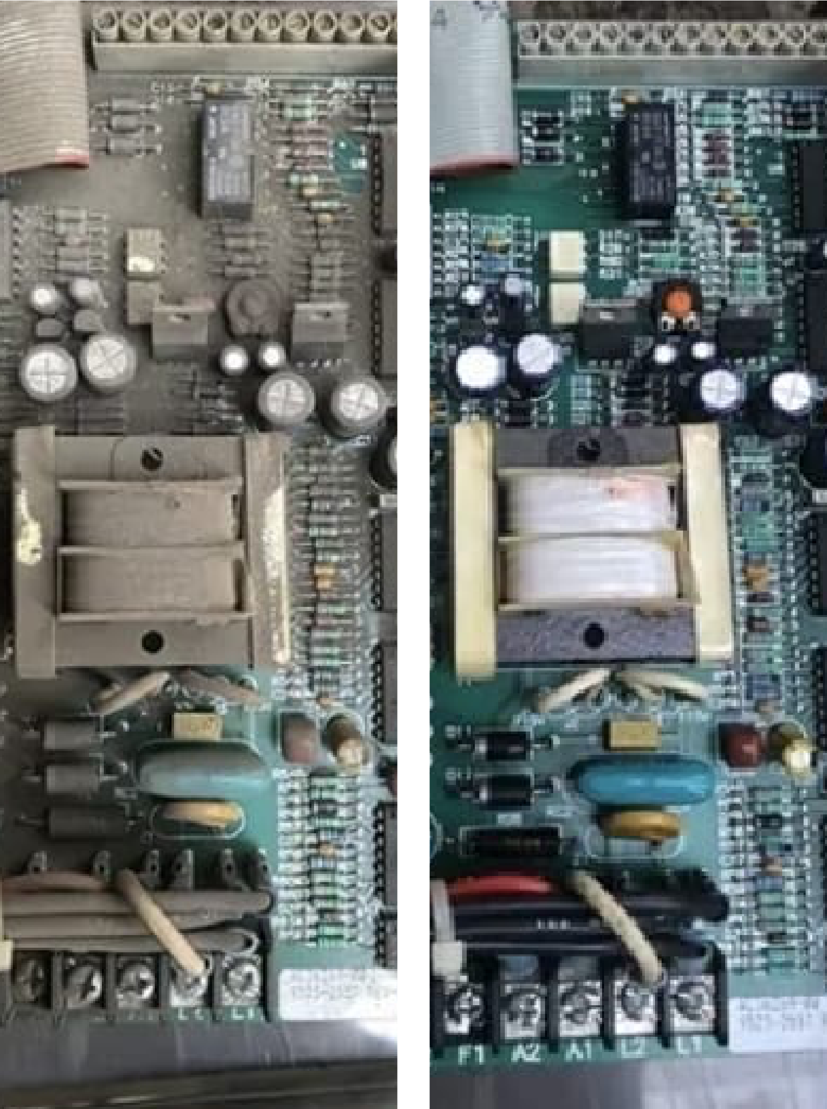 Dry ice blasting non-live switchgear and control panels