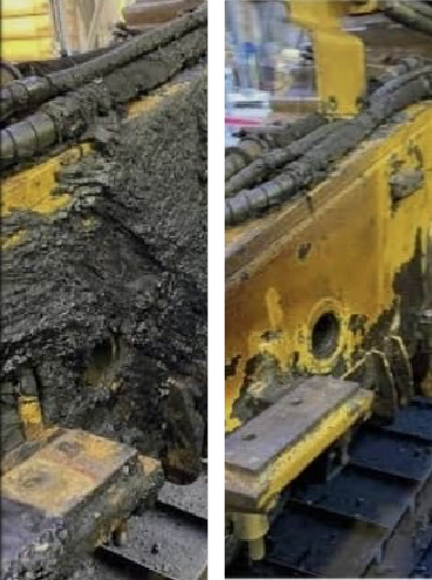 Dry ice blasting construction and heavy plant machinery